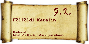Fölföldi Katalin névjegykártya
